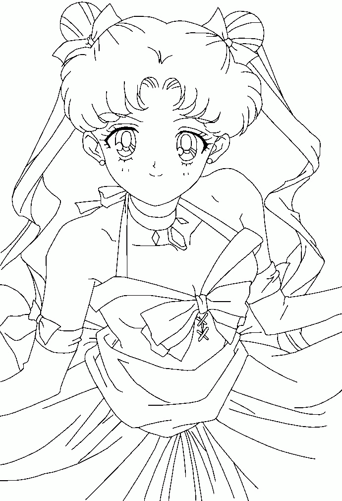 Anime Girl Coloring Page