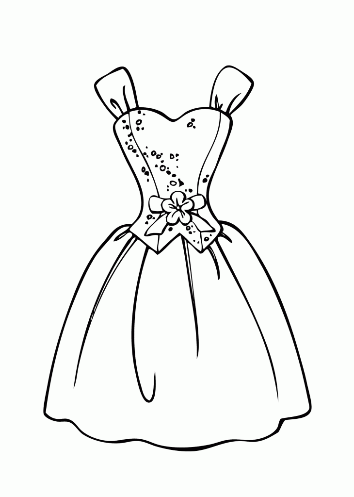 Coloring Pages for Girls Dress