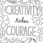 Creativity takes Courage Quote Coloring Page