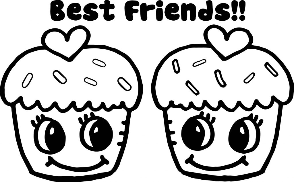 Cute Best Friends Coloring Pages