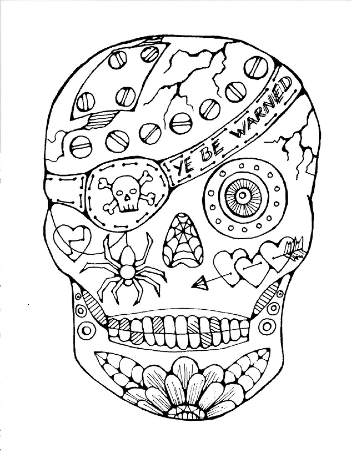 Sugar Skull Coloring Pages Best Coloring Pages For Kids