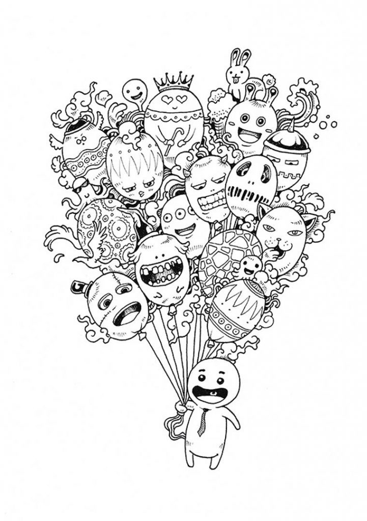 Doodle Art Coloring Pages