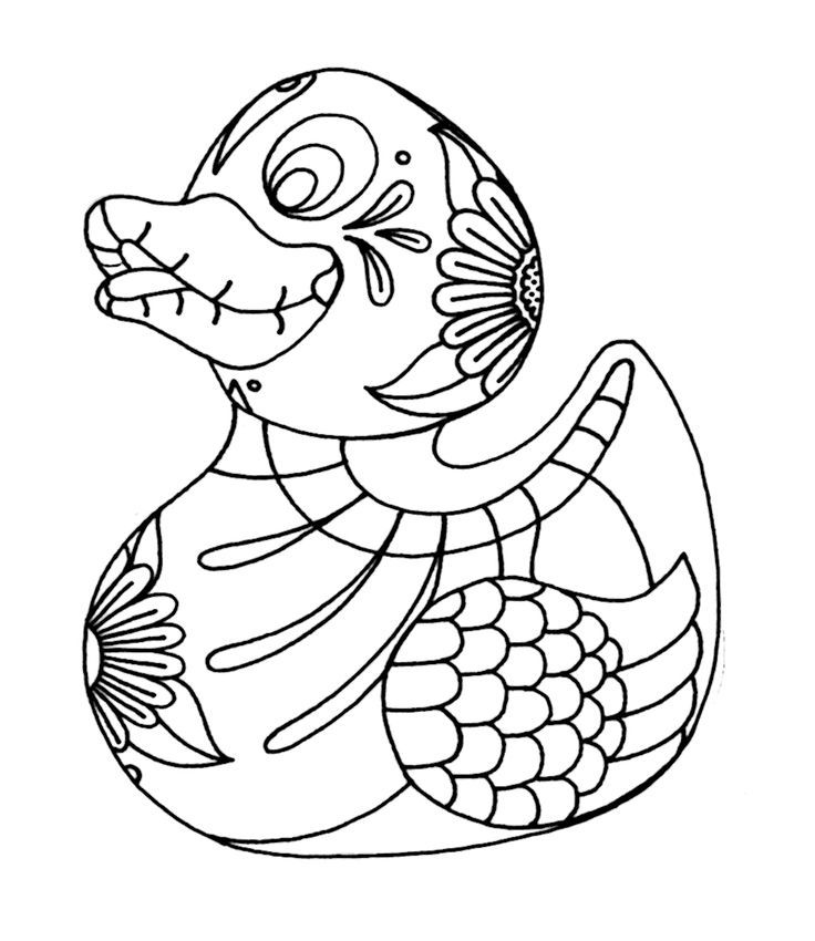 Duck Sugar Skull Coloring Pages