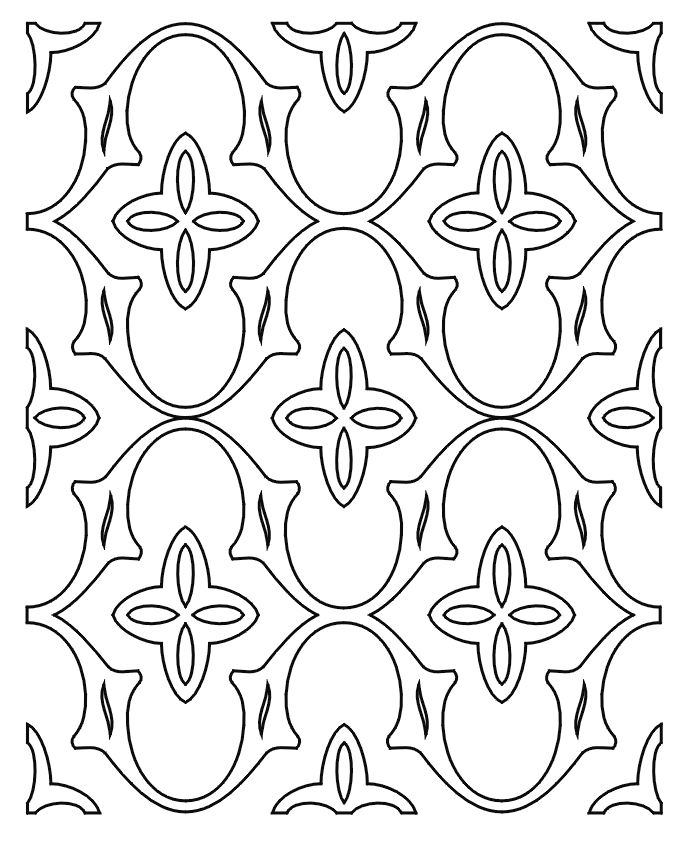 Easy Pattern Coloring Pages for Adults