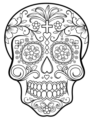 Free Printable Day of the Dead Coloring Pages