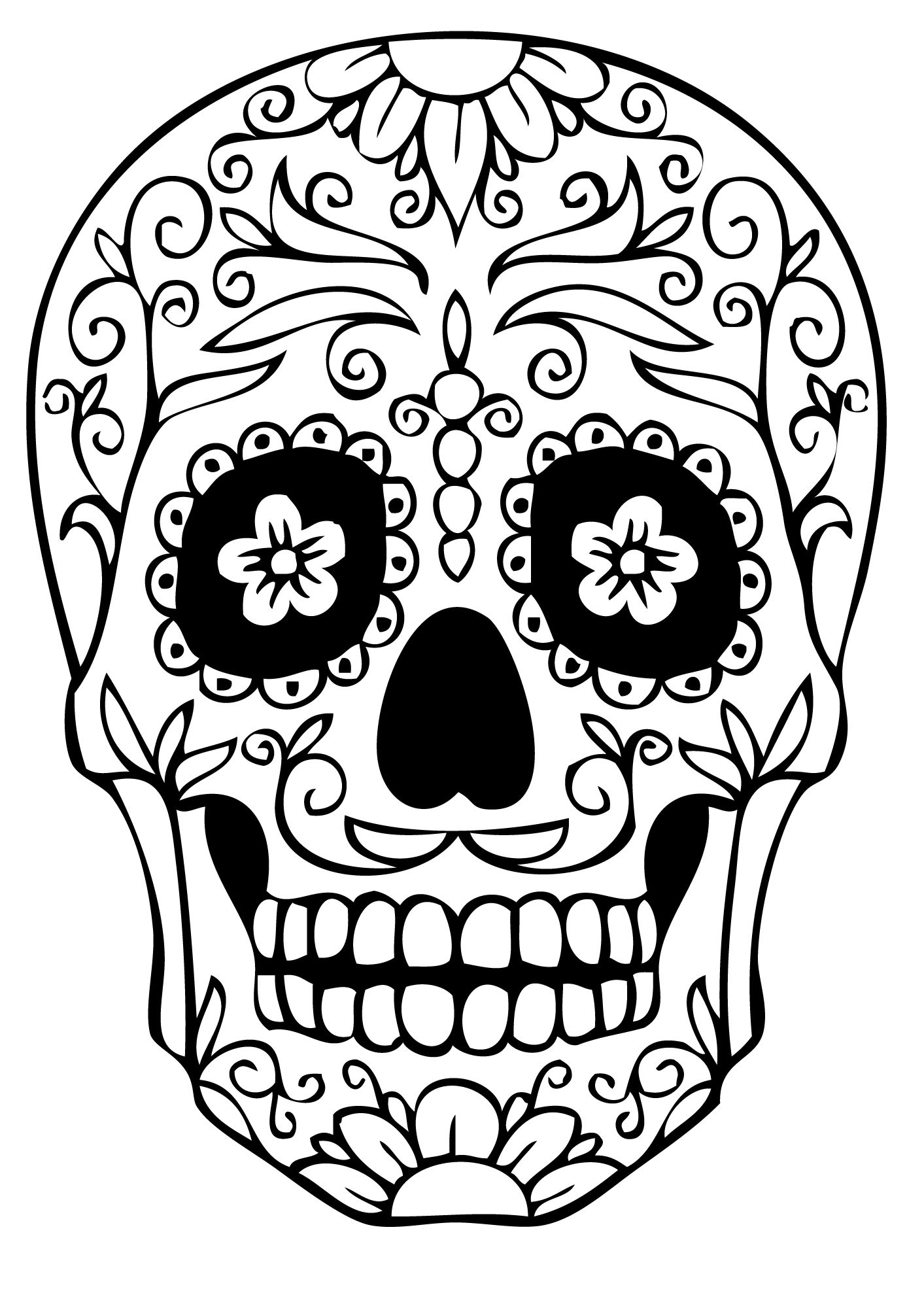 Skull Coloring Pages For Kids 2