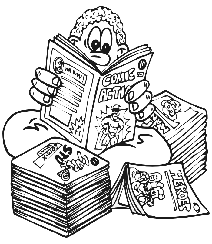 Fun Reading Coloring Page