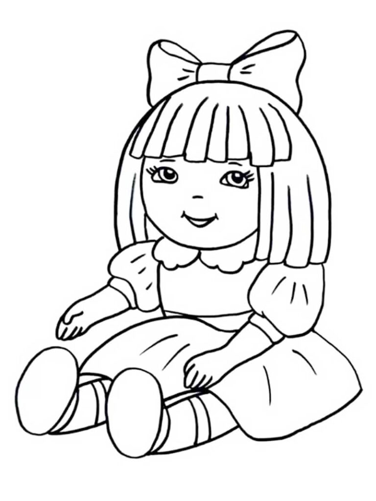 Girl Doll Coloring Page