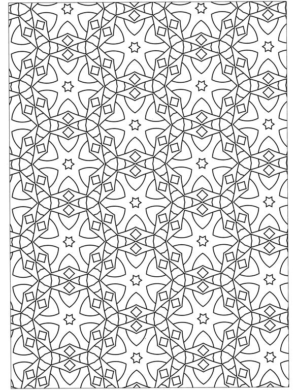 Hard Pattern Coloring Pages