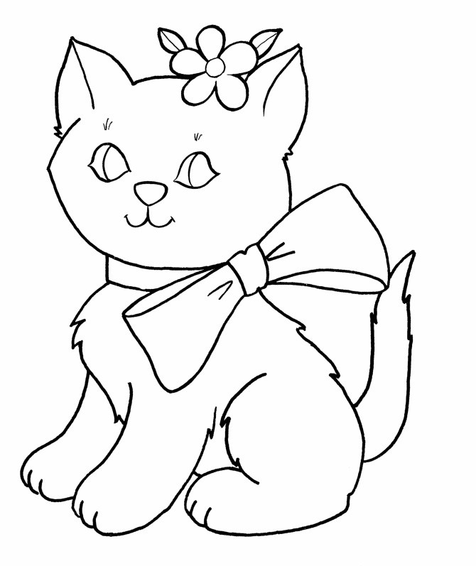 Kitten Coloring Pages for Girls