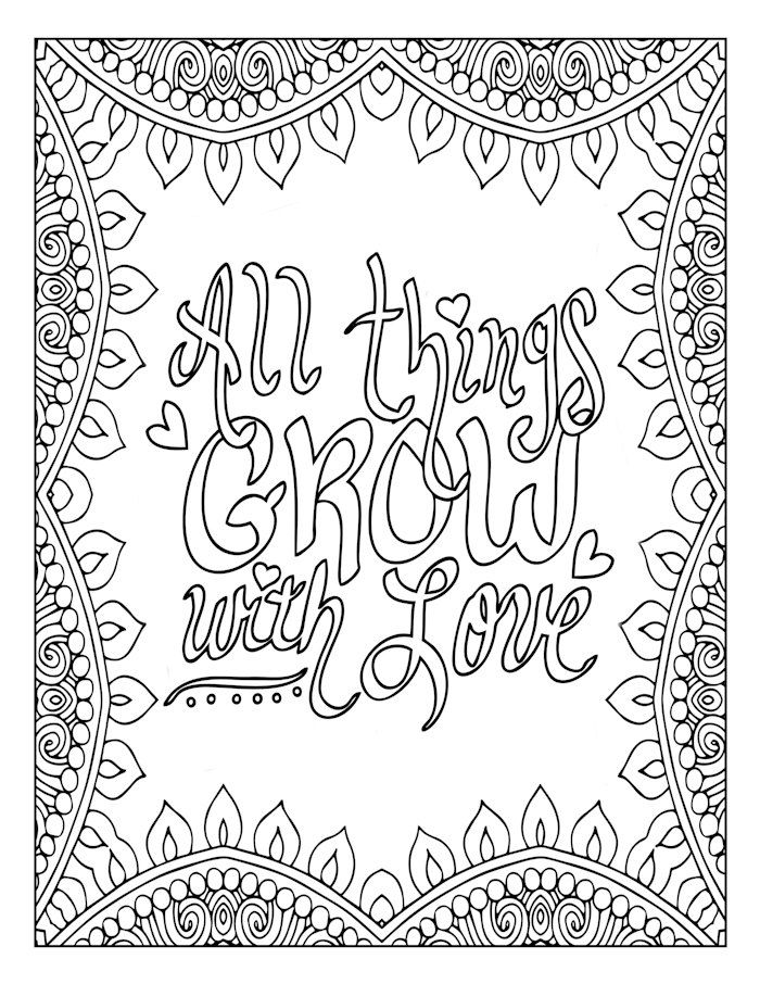 Quote Coloring Pages for Adults and Teens - Best Coloring 