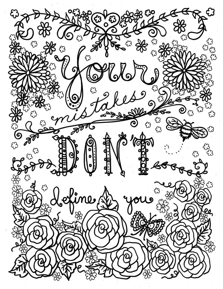 Coloring Pages For Quotes, Printable Inspirational Quotes Coloring