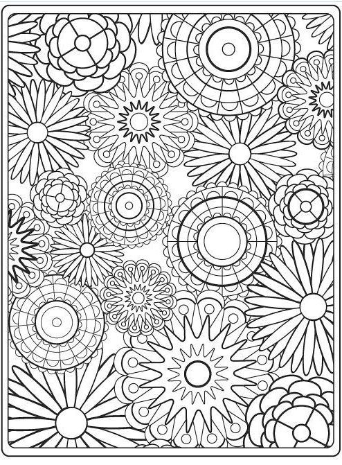 coloring pattern adults flower sheets simple mandala bestcoloringpagesforkids painting