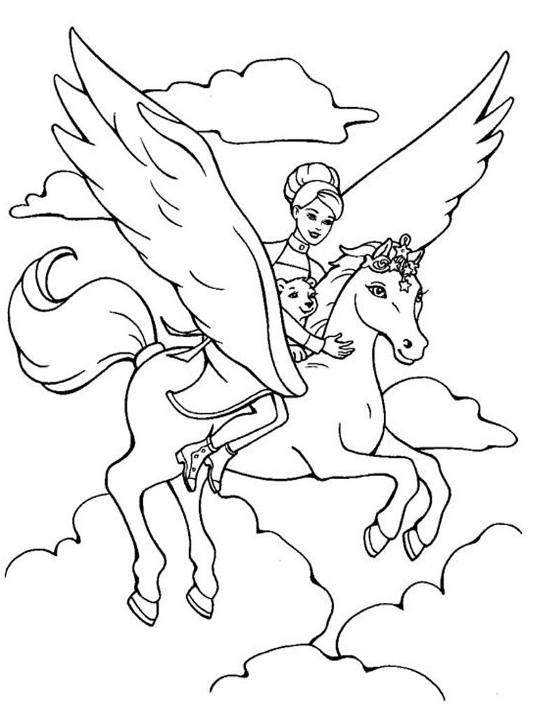 Pegasus Coloring Pages for Girls