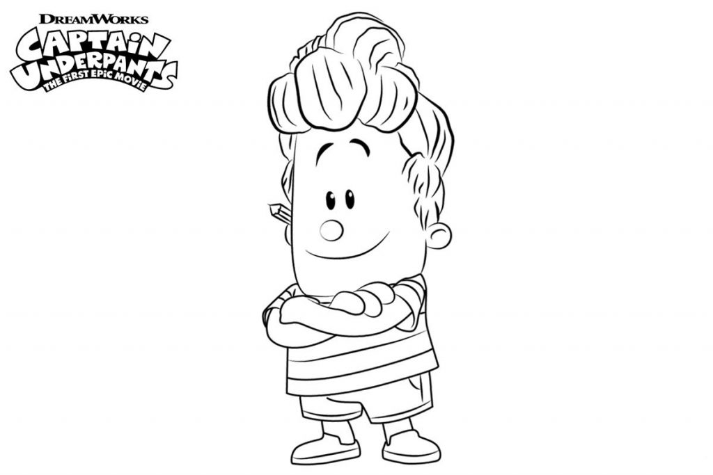 Printable Captain Underpants Coloring Page