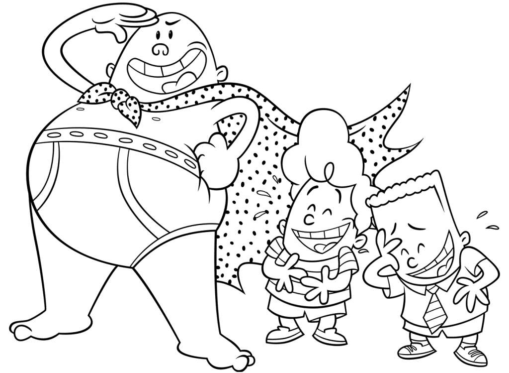 Printable Captain Underpants Coloring Pages