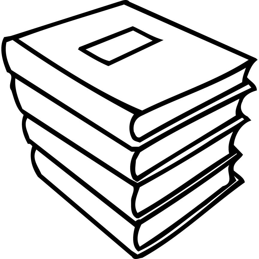 Stack of Books Coloring Page