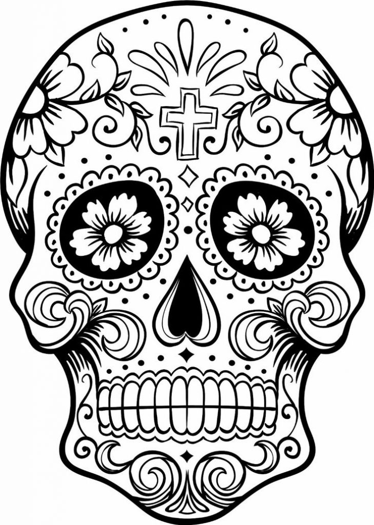 Sugar Skull Coloring Pages for Adults