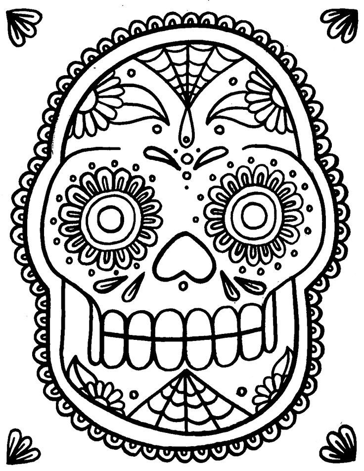 Sugar Skull Coloring Pages Best Coloring Pages For Kids