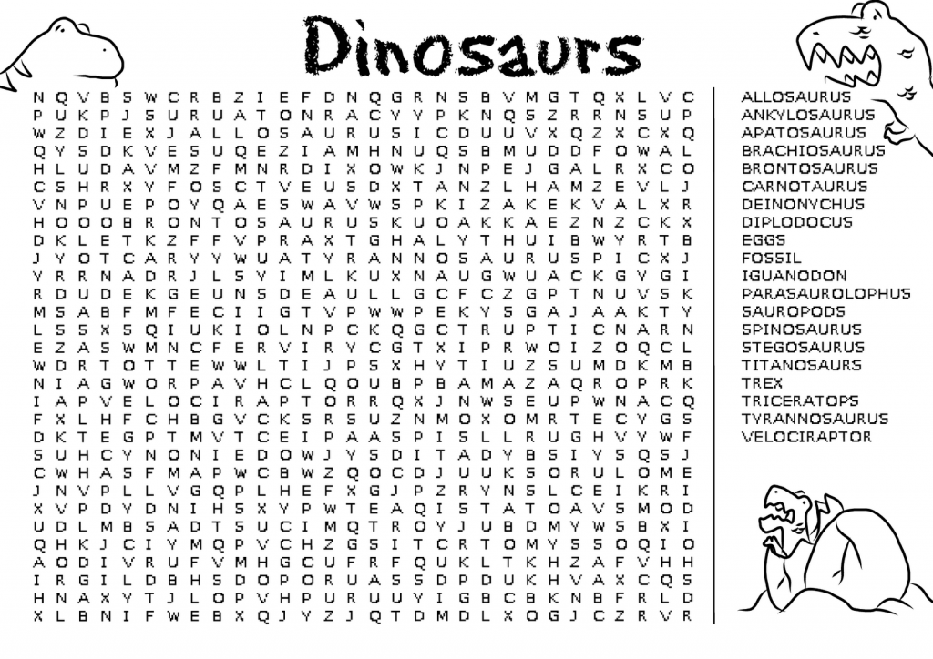 Dinosaurs - Word Search Game