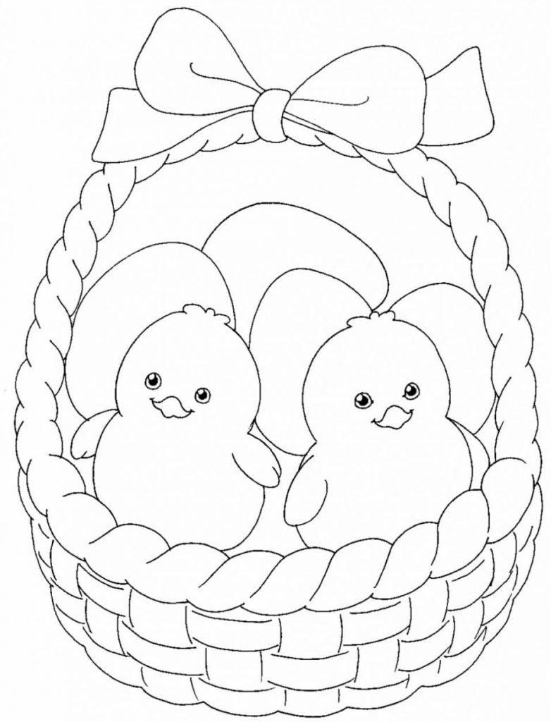 Easter Chicks Coloring Page
