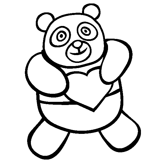 Easy Panda Coloring Pages