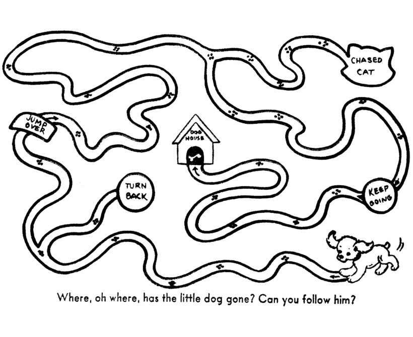 Find the Dogs Home Easy Maze