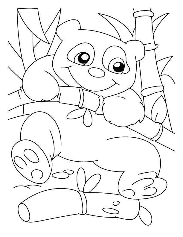 Free Cute Panda Coloring Pages 2