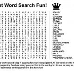 Pageant - Printable Word Search Free