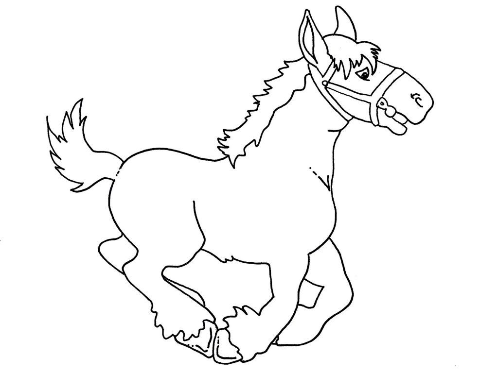 Pony Running Coloring Page