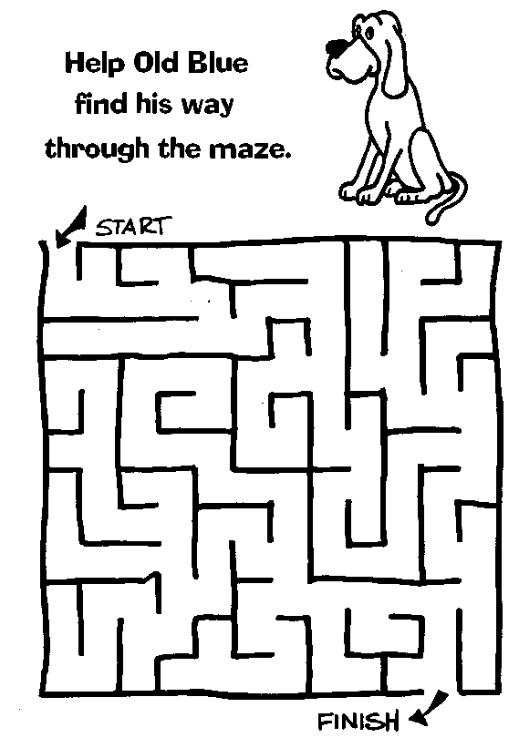 Print Dog Maze Easy