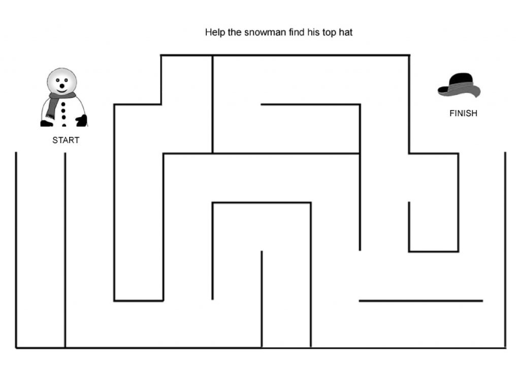 Print Easy Mazes for Preschool