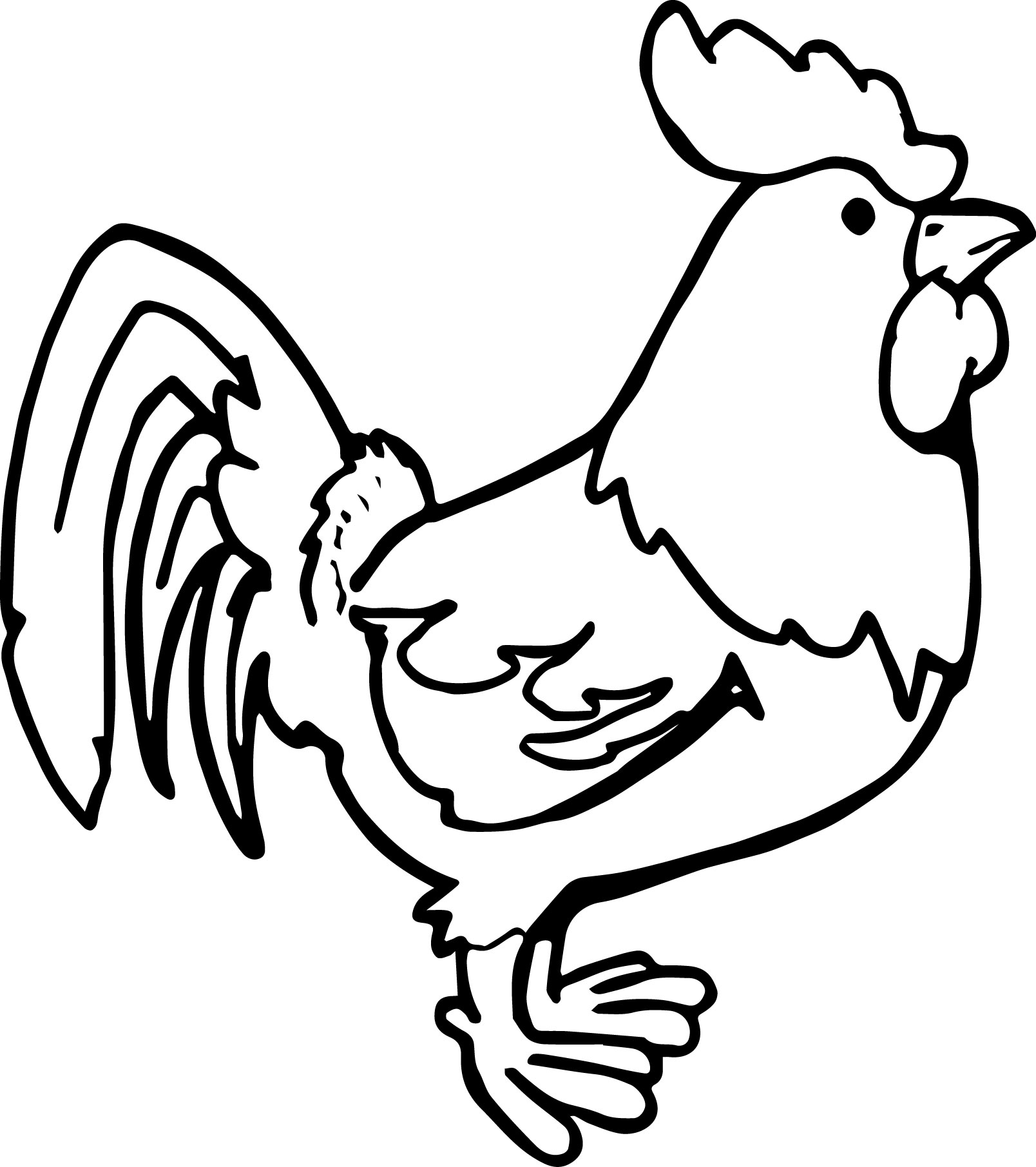 chicken coloring pages for preschoolers