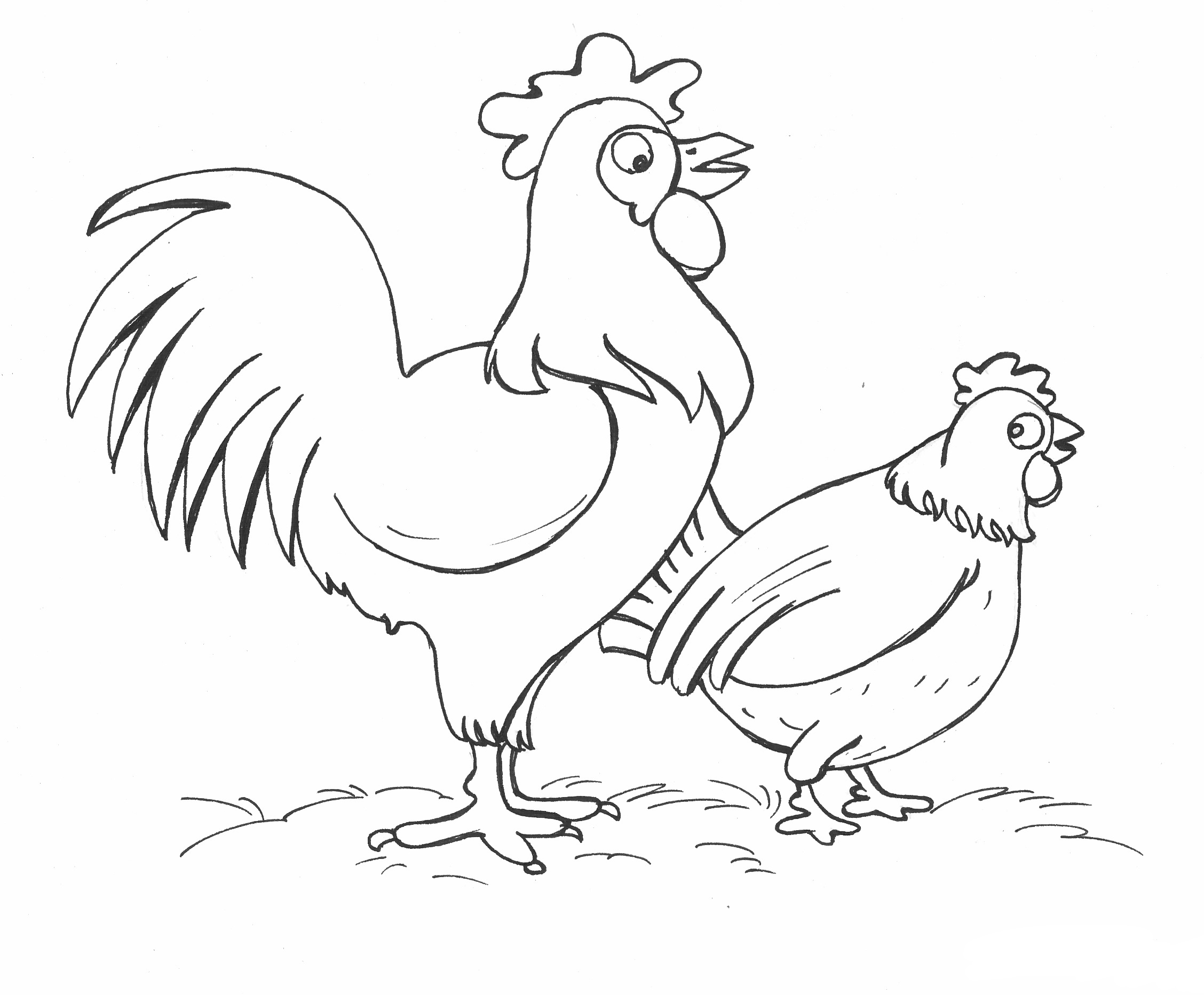 chicken coloring pages for preschoolers