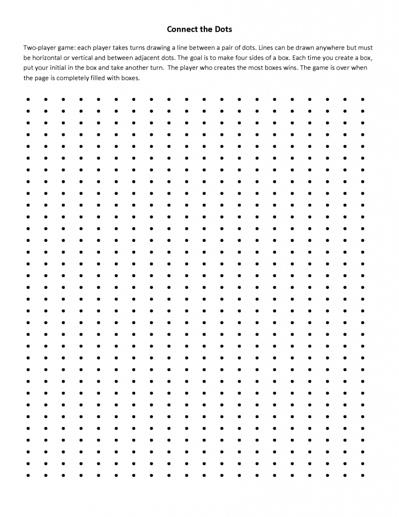 Printable Dots Game Large