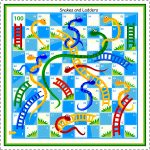 Printable Snakes and Ladders Board Game