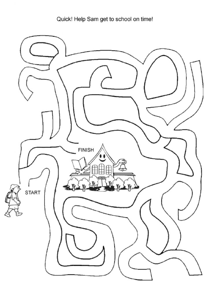 School Mazes to Print