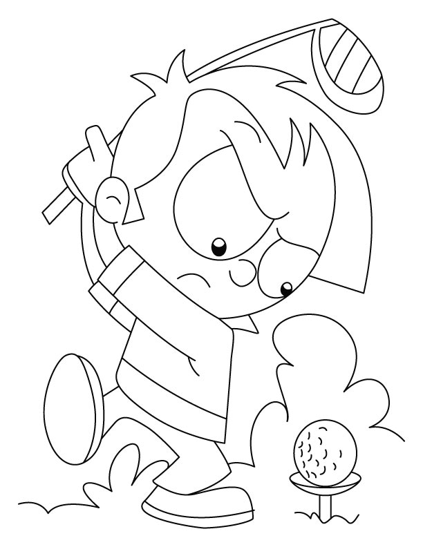 Golfing Coloring Pages 6