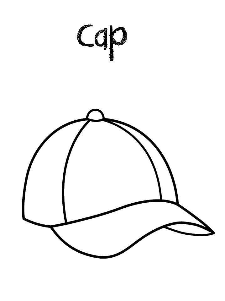 Baseball Cap Coloring Page