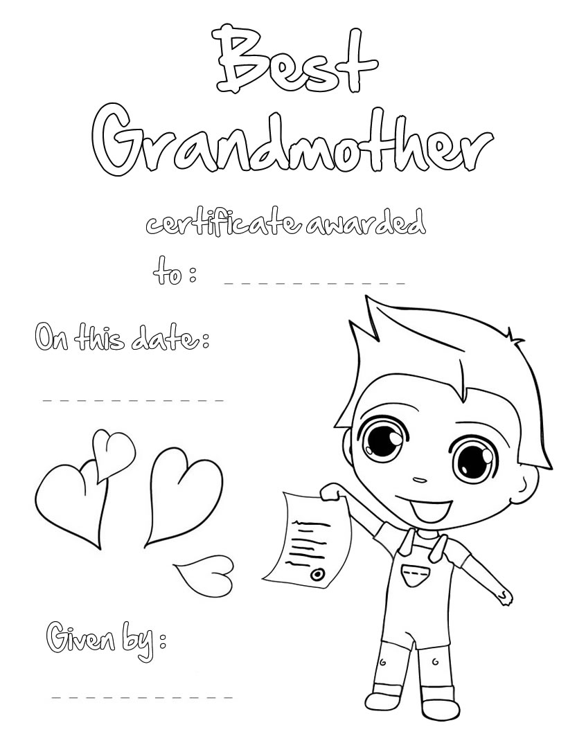Grandparents Day Coloring Pages.