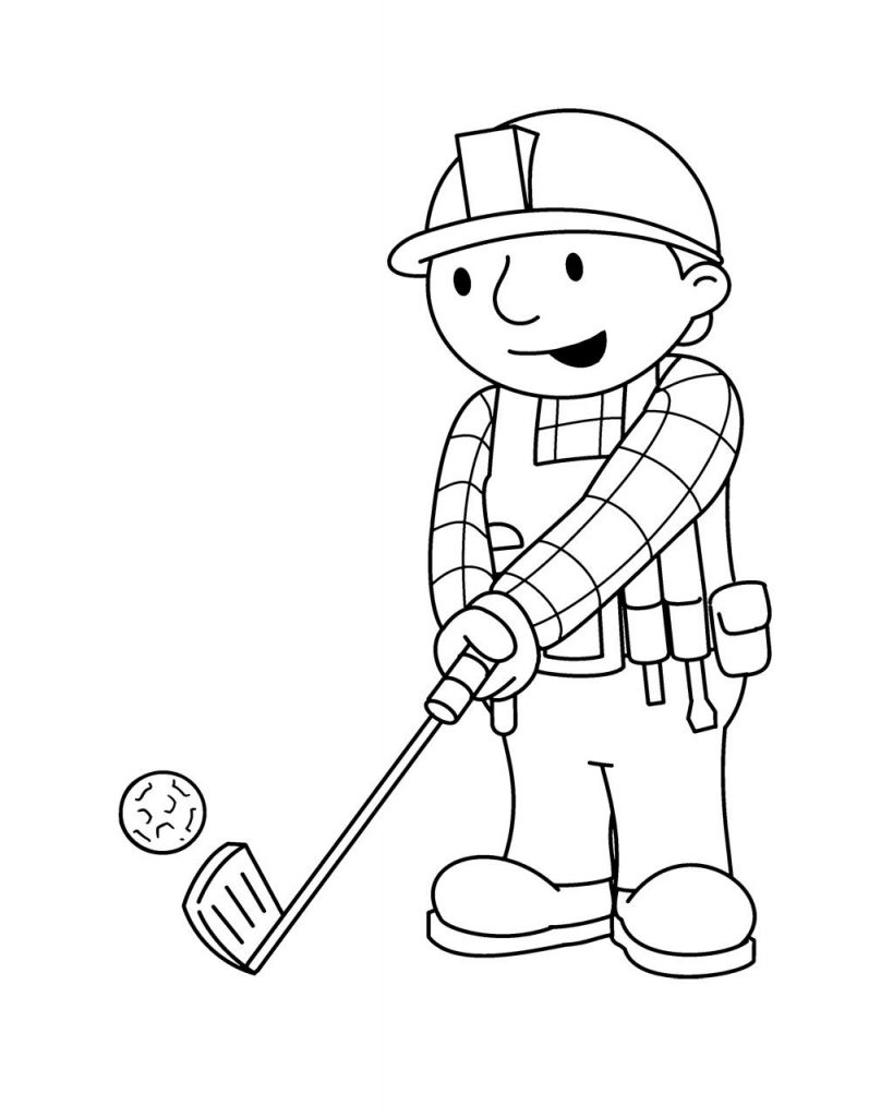 Bob Golf Coloring Pages