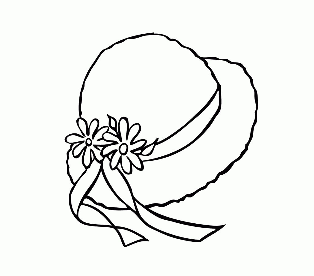 Bonnet Hat Coloring Page