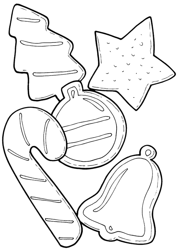 Christmas Sugar Cookies Coloring Page