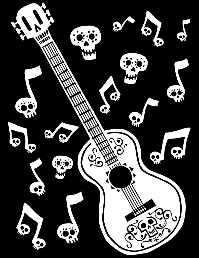 Coco Coloring Pages Guitar