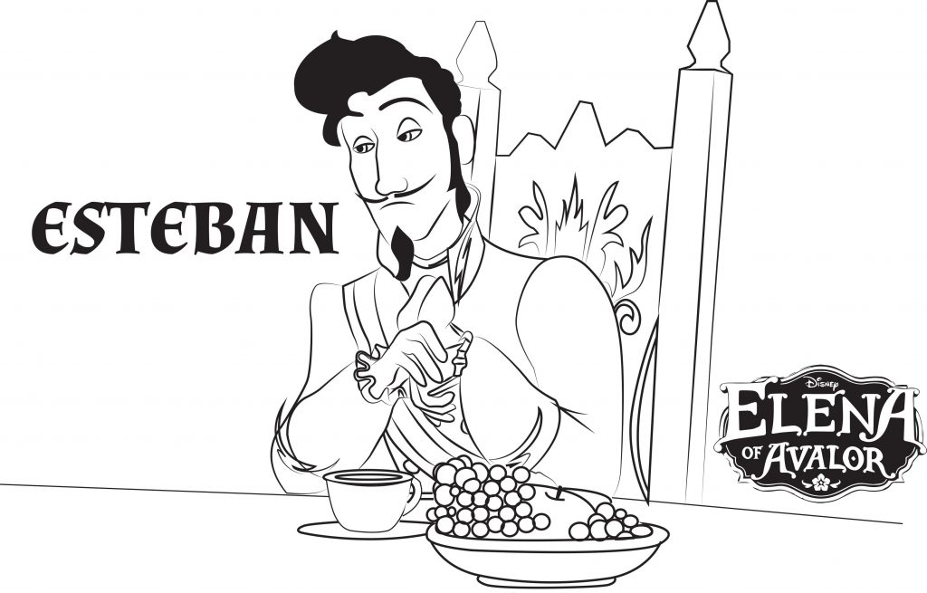 Elena of Avalor Coloring Pages - Esteban