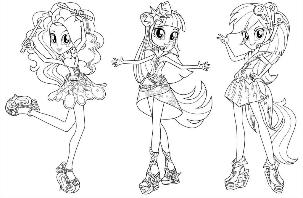 Equestria Girls Coloring Page Printable