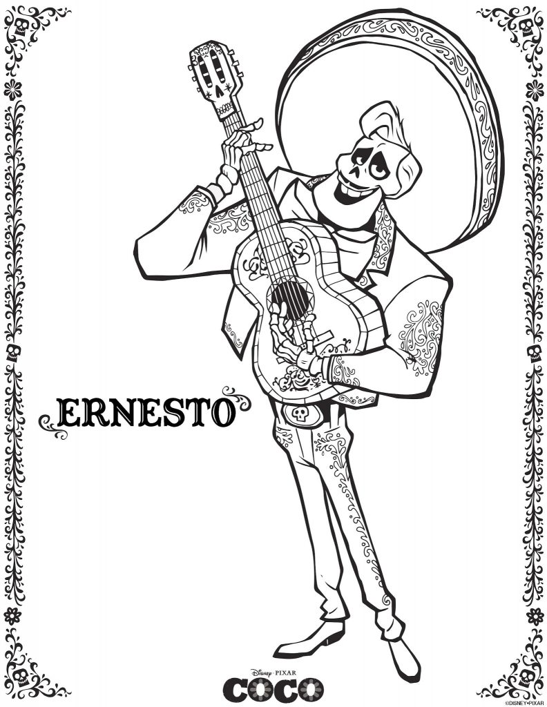 Ernesto - Coco Coloring Pages