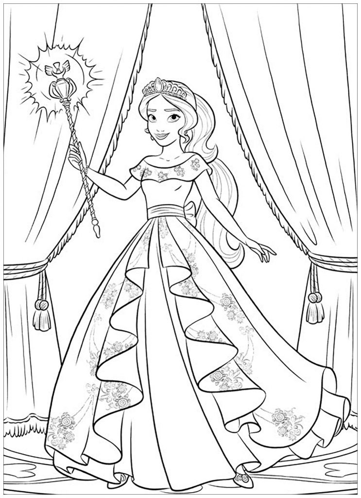 Free Printable Elena of Avalor Coloring Pages