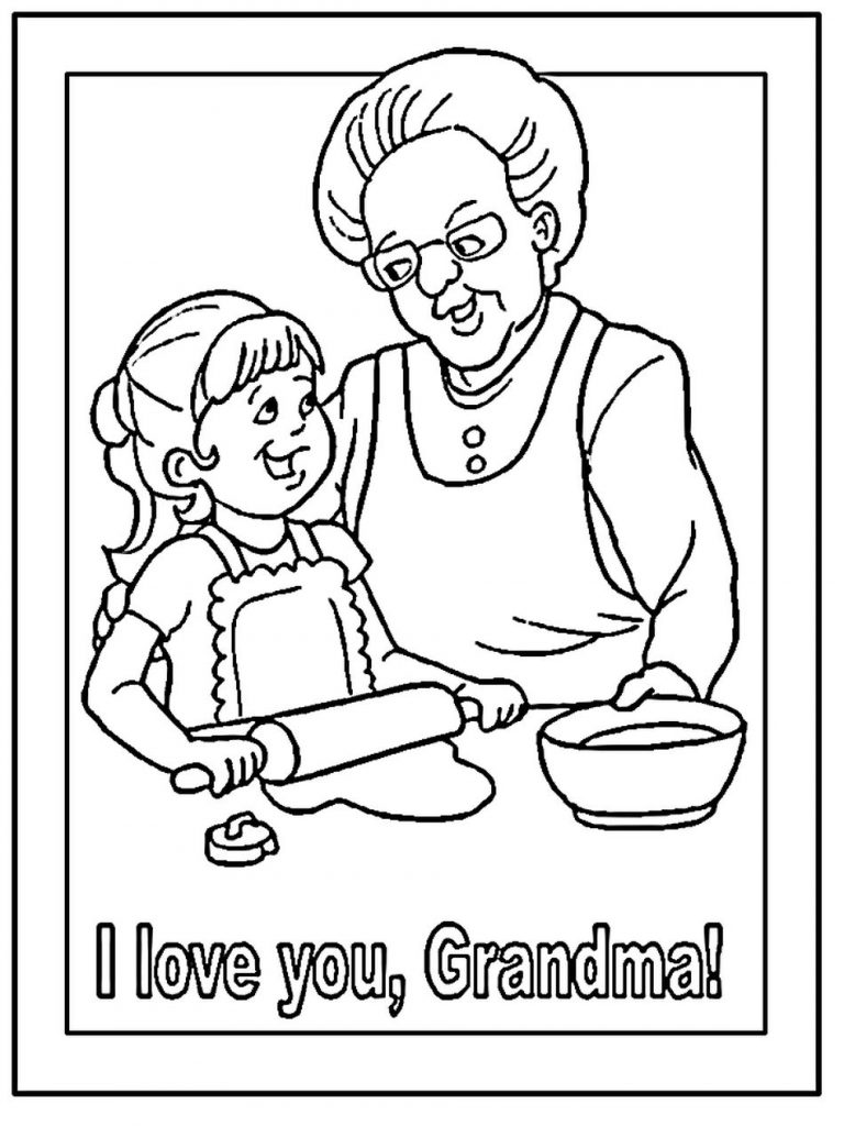 Grandma Coloring Page