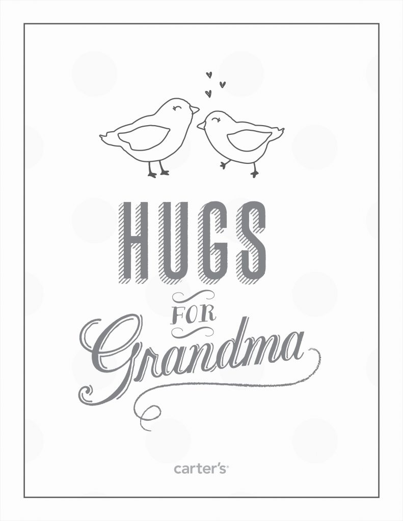Hugs for Grandma Printable Card